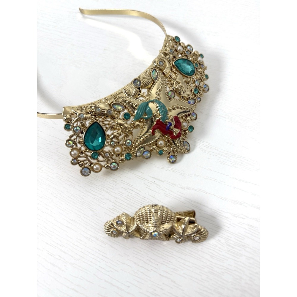 Disney Parks The Little Mermaid Tiara Deluxe Accessory-Metal Costume Head Piece - Picture 3 of 5